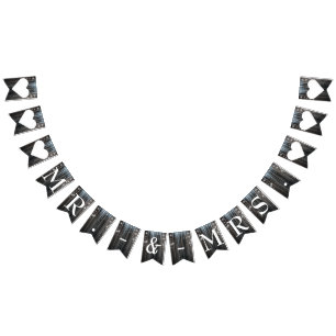 Winter Wonderland Frozen Ice Mr. & Mrs. Wedding Wimpelkette