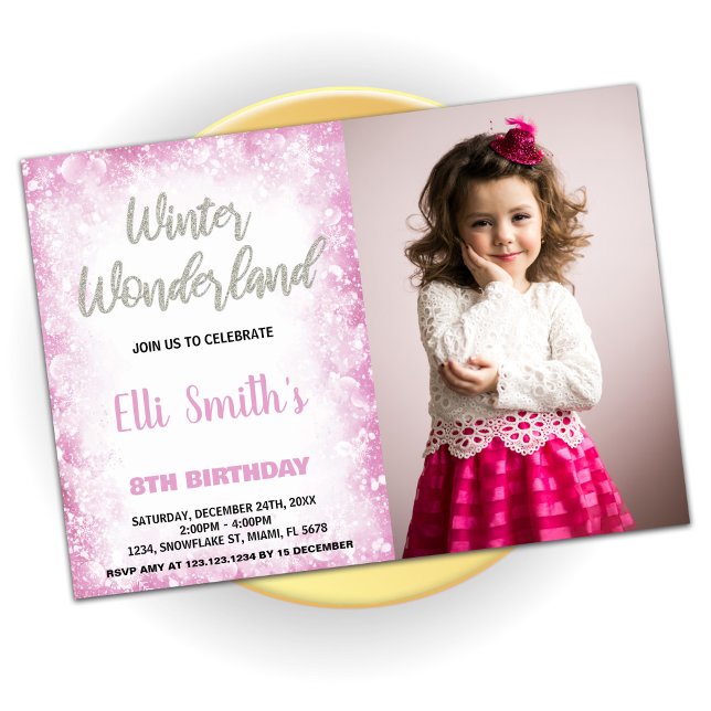 Winter Wonderland Geburtstagseinladungen Cloud Fot Einladung (Winter Wonderland Birthday Invitations Cloud Photo)