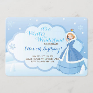 Winter Wonderland Geburtstagsparty Einladungen