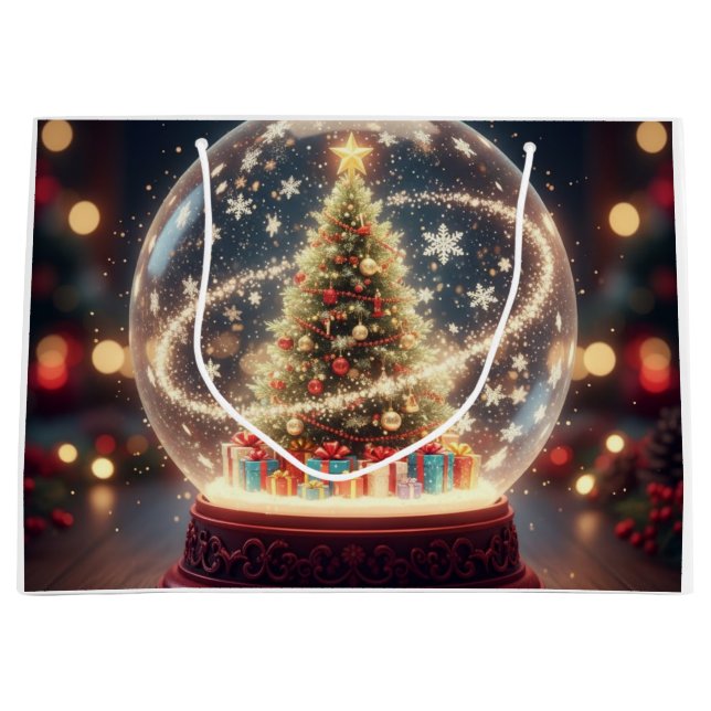 Winter Wonderland-Geschenktasche Große Geschenktüte (Vorderseite)