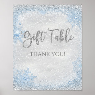 Winter Wonderland Geschenktisch Schild