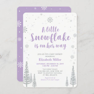 Winter Wonderland, Girl Baby Dusche Einladung