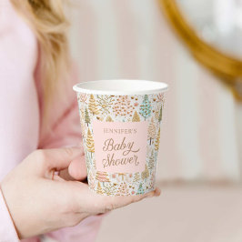 Winter Wonderland Girl Baby Dusche Pappbecher
