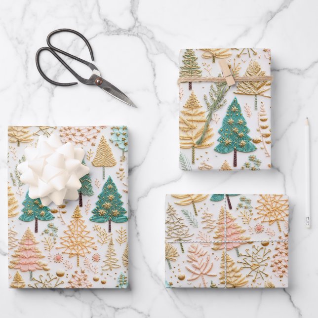 Winter Wonderland Girl Birthday Geschenkpapier Set (Vorderseite)