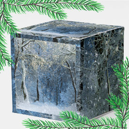 Winter Wonderland Glittery Snow Forest Fvor Box Geschenkschachtel