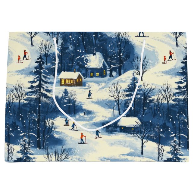 Winter Wonderland Große Geschenktüte (Vorderseite)