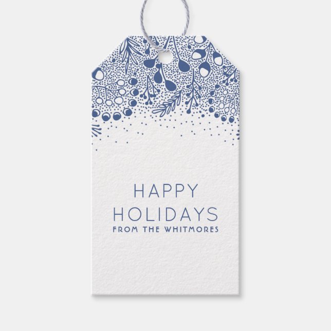 Winter Wonderland Happy Holidays Geschenkanhänger (Vorderseite)