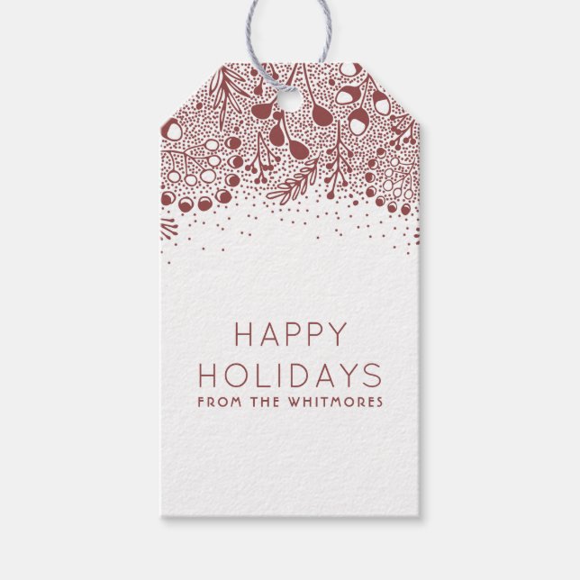 Winter Wonderland Happy Holidays Geschenkanhänger (Vorderseite)