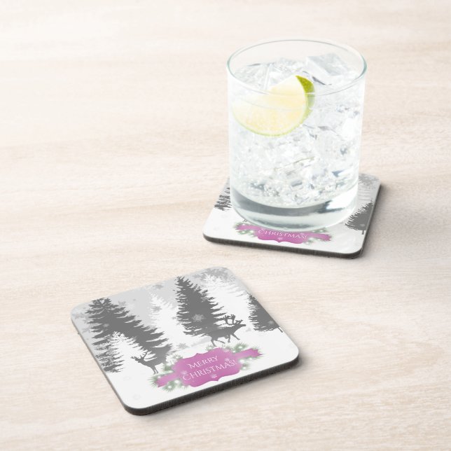 Winter Wonderland Hard plastic Untersetzer - Magen (Rechte Seite)