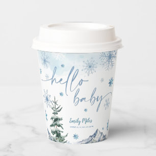 Winter Wonderland Hello Baby Paper Cups Pappbecher