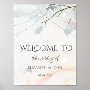 Winter Wonderland, Hochzeit auf einem Baumzweig Poster