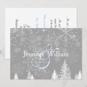 Winter Wonderland Hochzeit, elegante Einladung