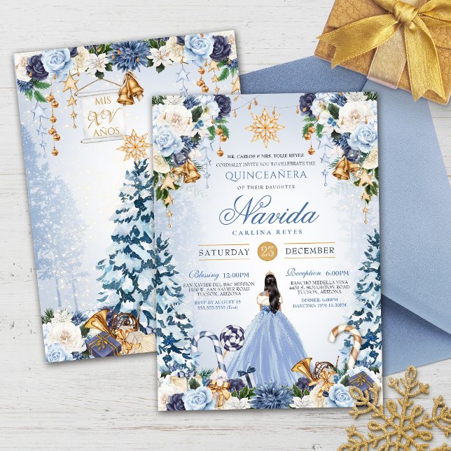 Winter Wonderland Holiday Snow Princess Quince Einladung (Von Creator hochgeladen)