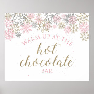Winter Wonderland Hot Chocolate Bar Sign Poster