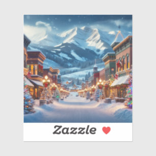 Winter Wonderland in Crested Butte, Colorado Aufkleber