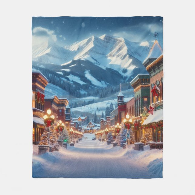 Winter Wonderland in Crested Butte, Colorado Fleecedecke (Vorderseite)