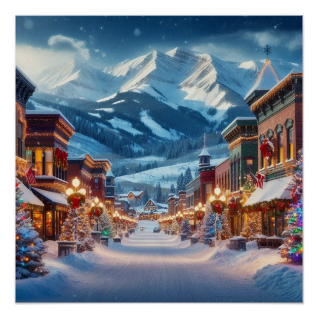 Winter Wonderland in Crested Butte, Colorado Poster (Vorderseite)