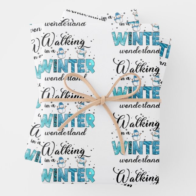 Winter Wonderland individuell gestalten Geschenkpapier Set (Beispiel)