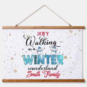 Winter Wonderland individuell gestalten Wandteppich Mit Holzrahmen