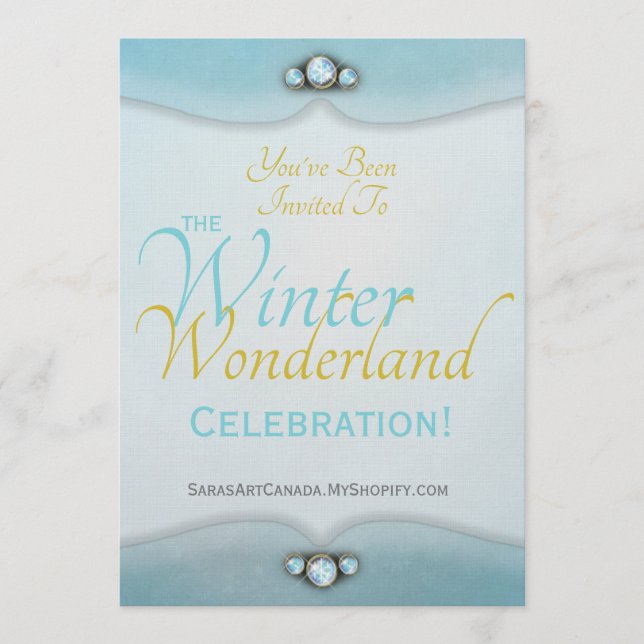 Winter Wonderland Invitation Einladung (Vorderseite)