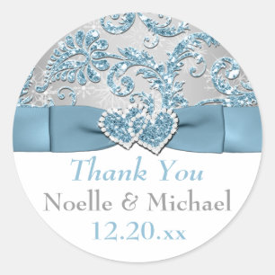 Winter Wonderland, Joined Hearts Wedding Sticker 2
