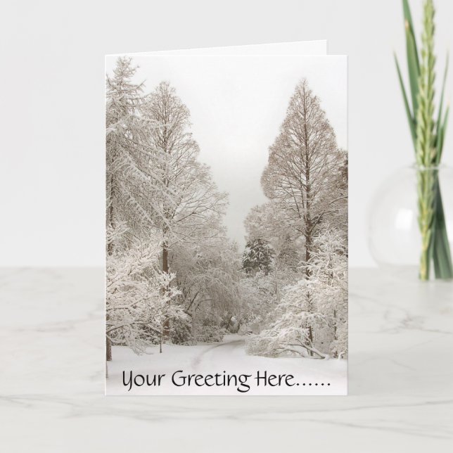 Winter Wonderland Karten Frohen Festtage Karten (Vorderseite)