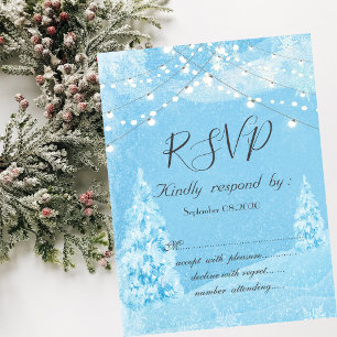 Winter Wonderland, Kiefernbaum RSVP  Einladung