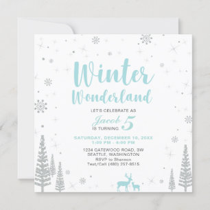 Winter Wonderland - Kindergeburtstagseinladung - J Einladung