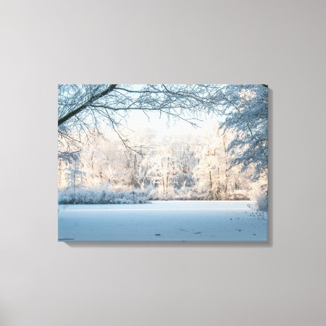 Winter Wonderland Landschaft Foto Canvas Print Leinwanddruck (Vorderseite)