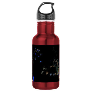 Winter Wonderland Lichter Blau und Weiß Urlaub Trinkflasche