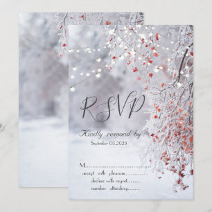 Winter Wonderland, Lichterkette RSVP Einladung
