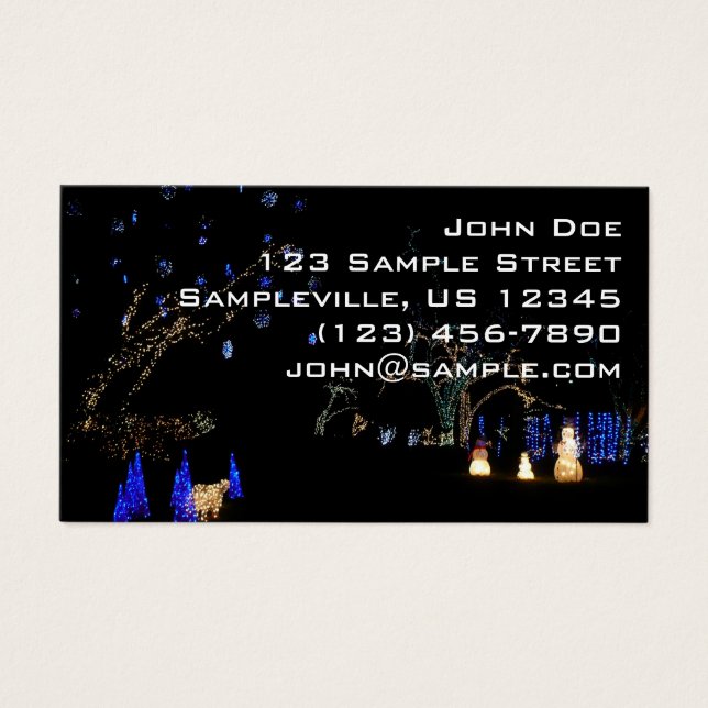 Winter Wonderland Lights Blau und Weiß Urlaub (Vorderseite)