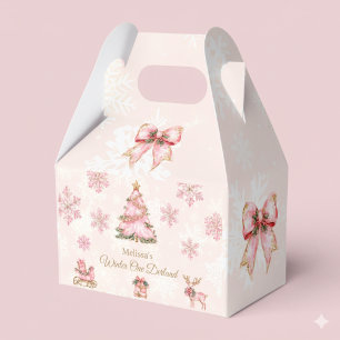 Winter Wonderland Mädchen 1. Geburtstag Rosa Schne Geschenkschachtel