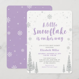 Winter Wonderland, Mädchen-Baby-Party Einladung