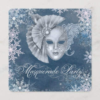 Winter Wonderland Masquerade Party Einladungen