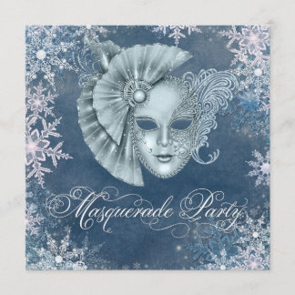 Winter Wonderland Masquerade Party Einladungen