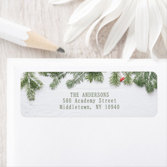 Winter Wonderland Merry Christmas Calligraphy Pine (Insitu)