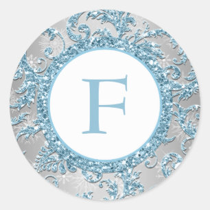 Winter Wonderland Mit Monogramm Wedding Sticker 2