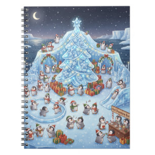 Winter Wonderland mit süßen Pinguinen Notizblock