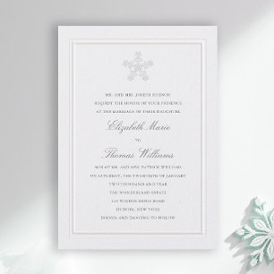 Winter Wonderland Moderne Klassische Formelle Hoch Einladung