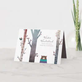 Winter Wonderland Moderne Weihnachtsfeiertage Cust Karte