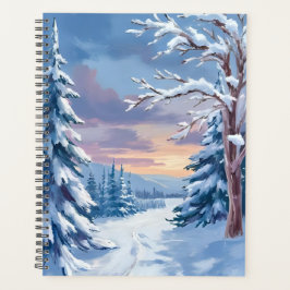 Winter Wonderland | Mountain Snow Nature Painting  Planer