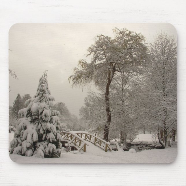 Winter Wonderland Mousepad Schneebrücke Geschenke (Vorne)