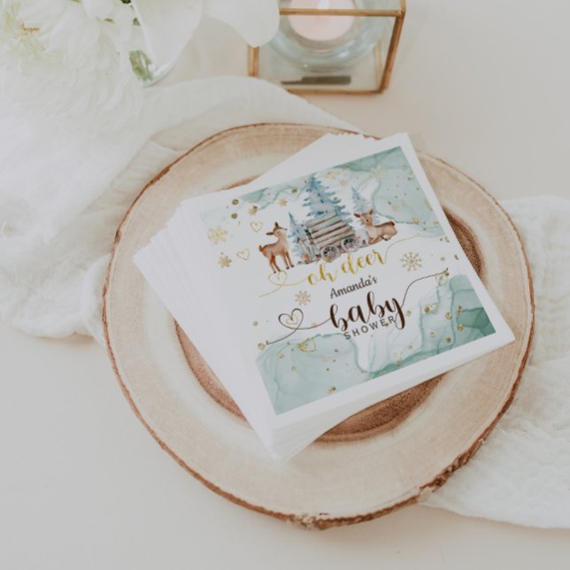 Winter Wonderland Oh Deer Baby Dusche Serviette (Von Creator hochgeladen)