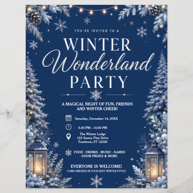 Winter Wonderland-Party Flyer (Vorne)