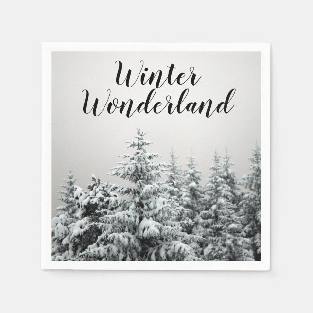Winter Wonderland Party Napkins Serviette (Vorderseite)