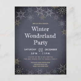Winter Wonderland Partys Holiday Einladungspostkarte