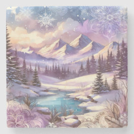 Winter Wonderland Patterns of Nature Mountain Lake Steinuntersetzer