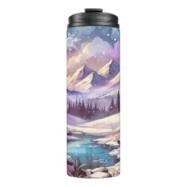 Winter Wonderland Patterns of Nature Mountain Lake Thermosbecher