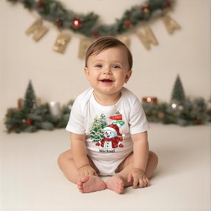 Winter Wonderland - Personalisiertes Baby-Body Baby Strampler